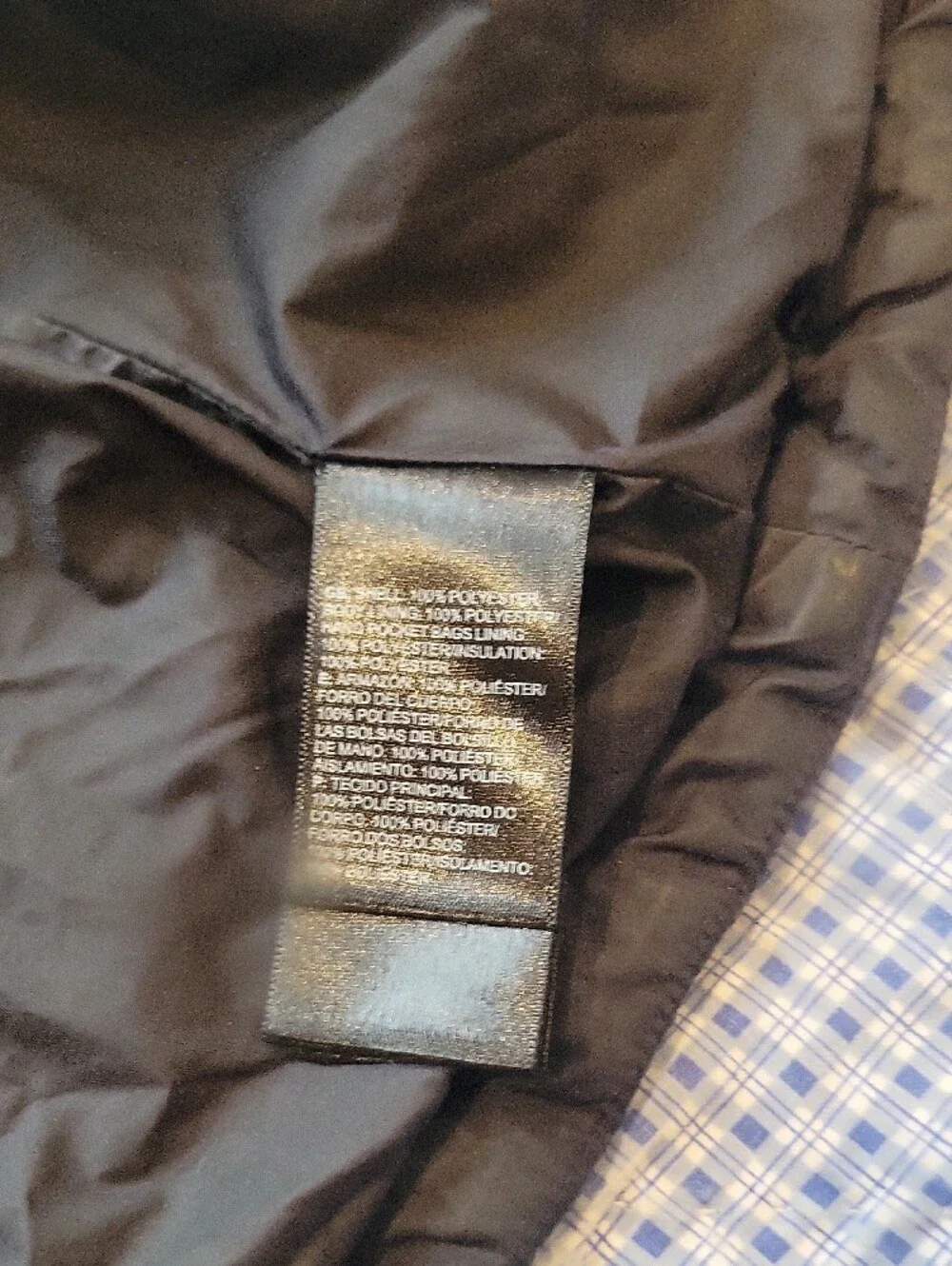 The North Face Black Quilted Jacket with Red Logo